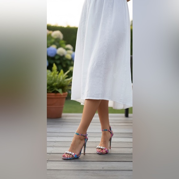 Zigi Soho Crystal Strap Pink & Blue Heels | NWT | Size 7.5 | 5” Heel - Picture 6 of 11